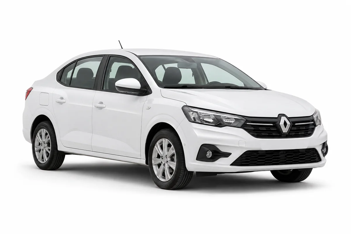 Renault Logan blanco para alquiler en Guayaquil